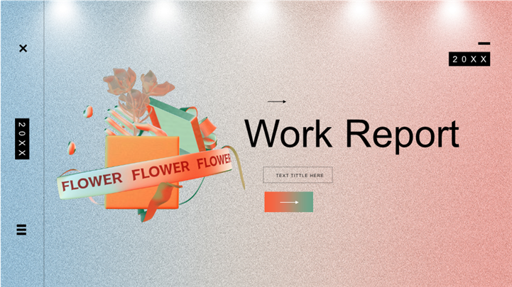 抽象艺术风工作报告工作计划ppt模板