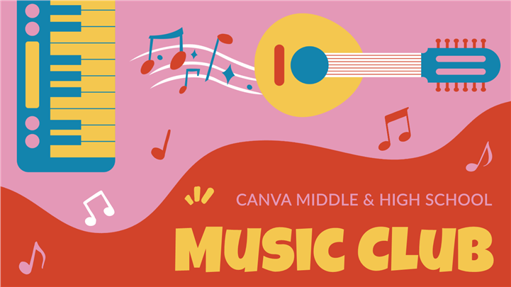 插画风校园潮流音乐社团招新宣传ppt模板