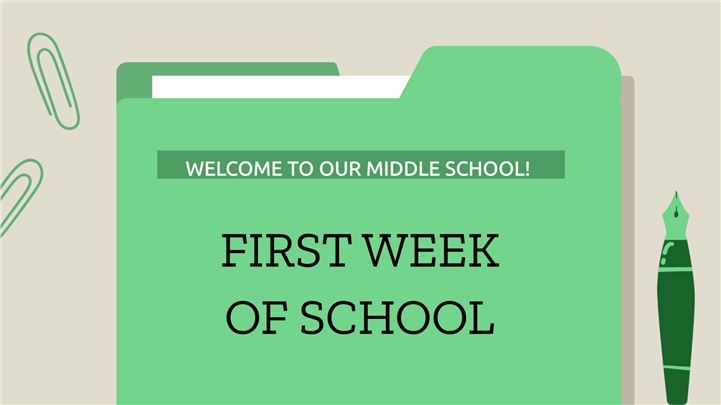 清新档案夹风开学第一周主题班会ppt模板