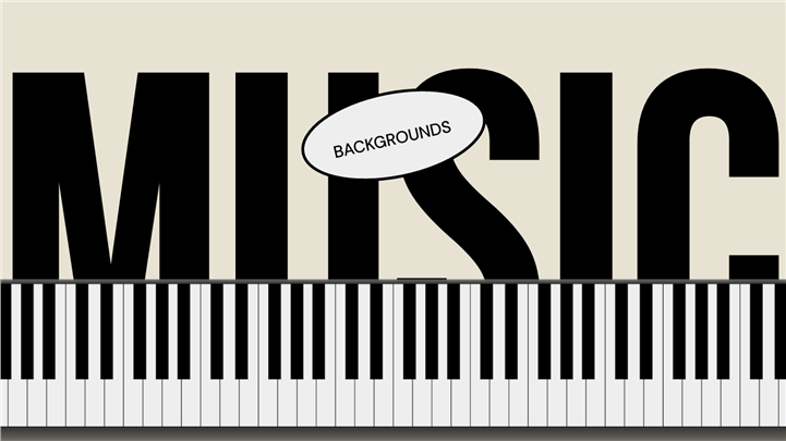 复古黑白琴键风古典音乐鉴赏课件ppt模板