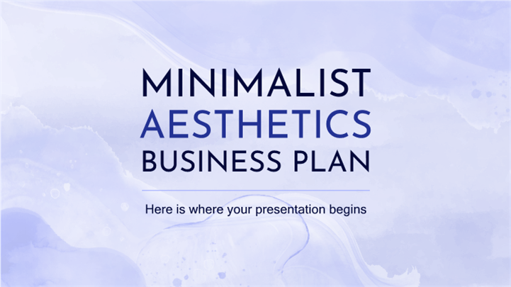 极简水彩美学风商业项目策划方案ppt模板