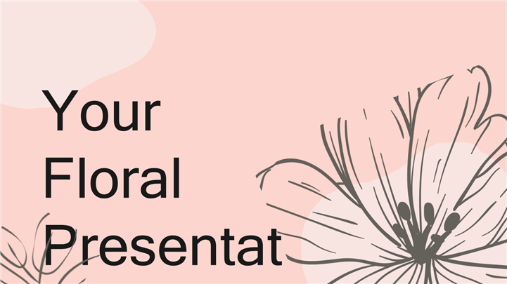 温柔粉色系手绘花卉美妆新品发布ppt模板