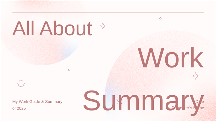 温柔雅致ins风个人年度工作总结汇报ppt模板