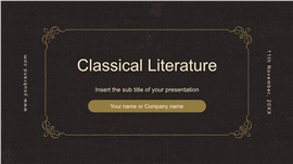 典雅复古风艺术史研究报告演示PPT模板