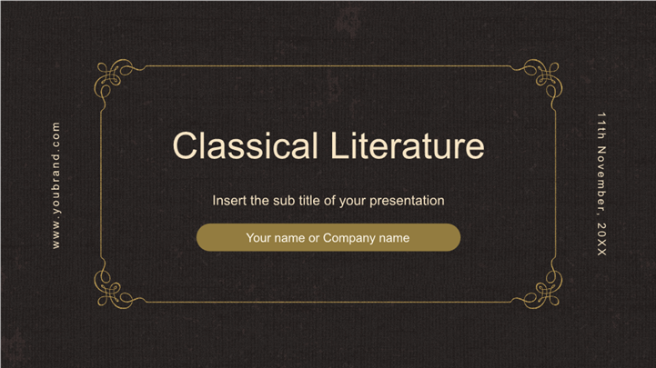 典雅复古风艺术史研究报告演示PPT模板