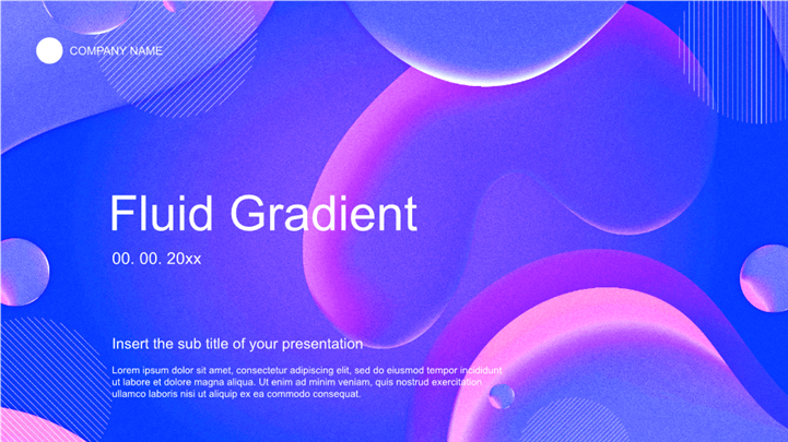 炫彩动感流体渐变科技行业介绍PPT模板