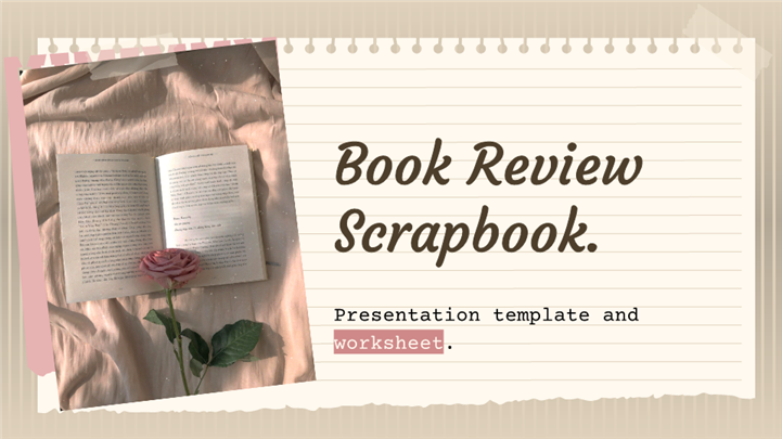 浪漫雅致复古风读书分享会PPT模板