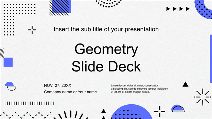 趣味几何图形创意设计项目展示PPT模板