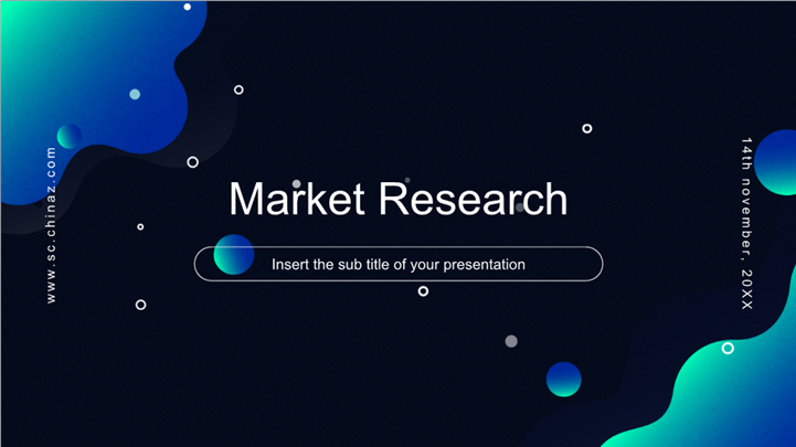 酷炫深色科技感市场研究分析报告PPT模板