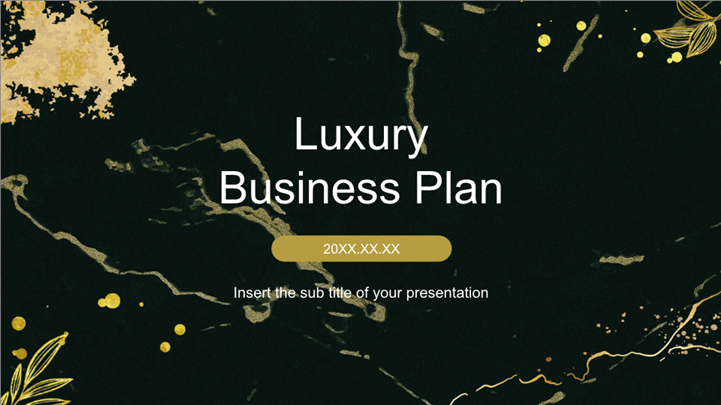 奢华典雅风高端品牌商业计划书汇报PPT模板