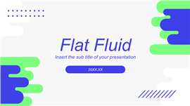 动感扁平流体风科技项目策划ppt模板