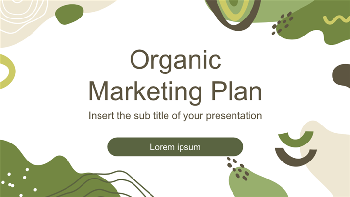 绿色流体风有机品牌营销策划ppt模板