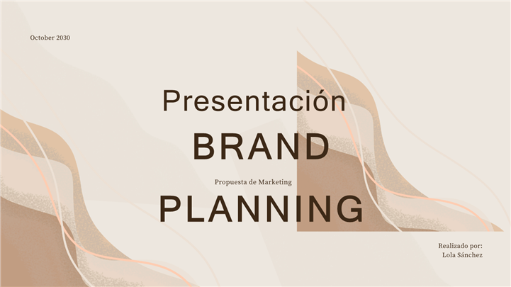 柔和大地色系流体风品牌策划ppt模板