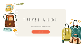 清新文艺手帐风旅行日记旅行攻略ppt模板