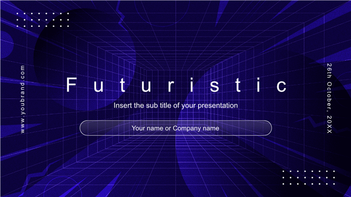 深蓝色科技感未来风大数据报告ppt模板