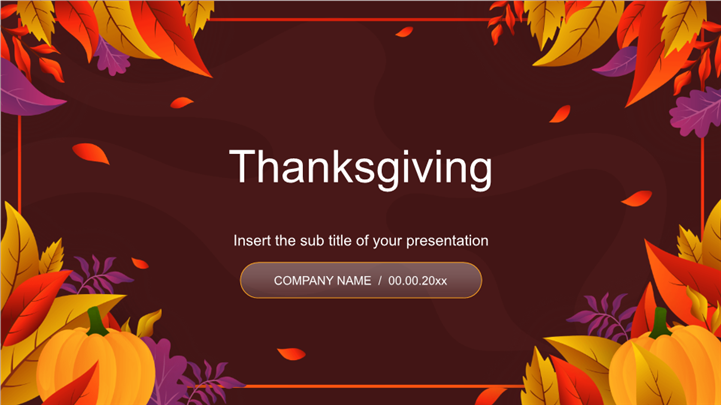 浓郁秋色风感恩节活动策划ppt模板