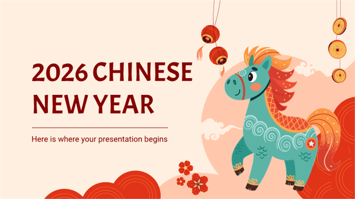 扁平卡通风2026新春年会策划ppt模板
