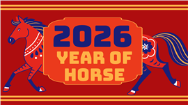 红色插画风2026马年年俗科普ppt模板