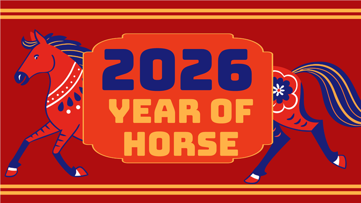 红色插画风2026马年年俗科普ppt模板