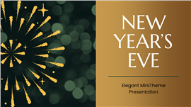 优雅墨绿金元旦跨年晚会PPT模板