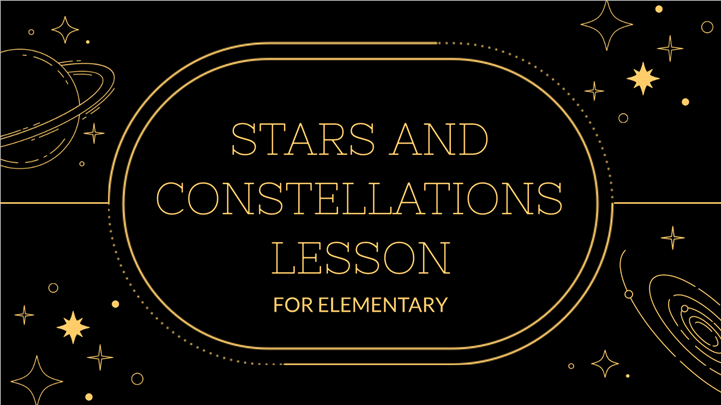 神秘黑金线条风宇宙星座天文科普PPT模板