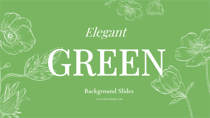 清新绿色手绘天然有机护肤品牌营销ppt模板