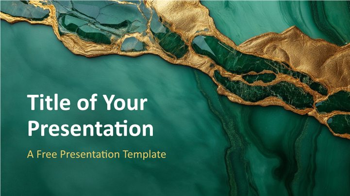 祖母绿鎏金质感高端金融路演ppt背景图片