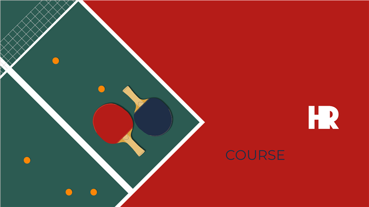 红绿撞色运动风乒乓球训练营教学ppt模板