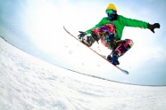 高空单板滑雪图片