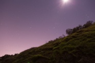 乡村夜晚星空图片