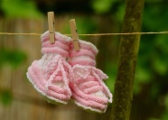 粉色婴儿鞋图片
