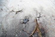 冰面上的自行车图片