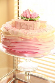 粉色系蛋糕图片