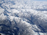 阿尔卑斯山脉航拍图