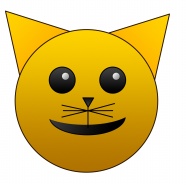 黄色卡通小猫头像图片
