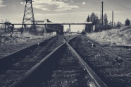 黑白非主流铁路图片