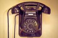 黑色复古电话机图片