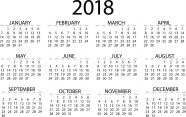 2018年日历全年表图片