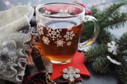 圣诞节红茶饮料图片
