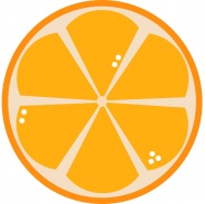 橙色卡通柑橘设计图片