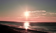 夏日海岸日落景观图片