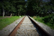 铁路轨道近景图片