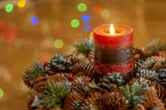 圣诞装饰蜡烛背景图片