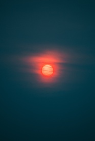 红色夕阳图片素材