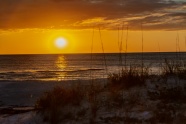 海洋海滩日落景观图片