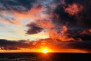 北海日落景观图片
