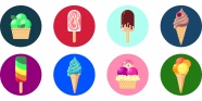 多种冰淇淋背景图片