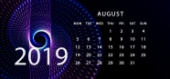 2019年8月日历大图