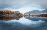 秋季山水湖泊图片