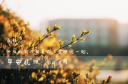 早安武汉文字图片